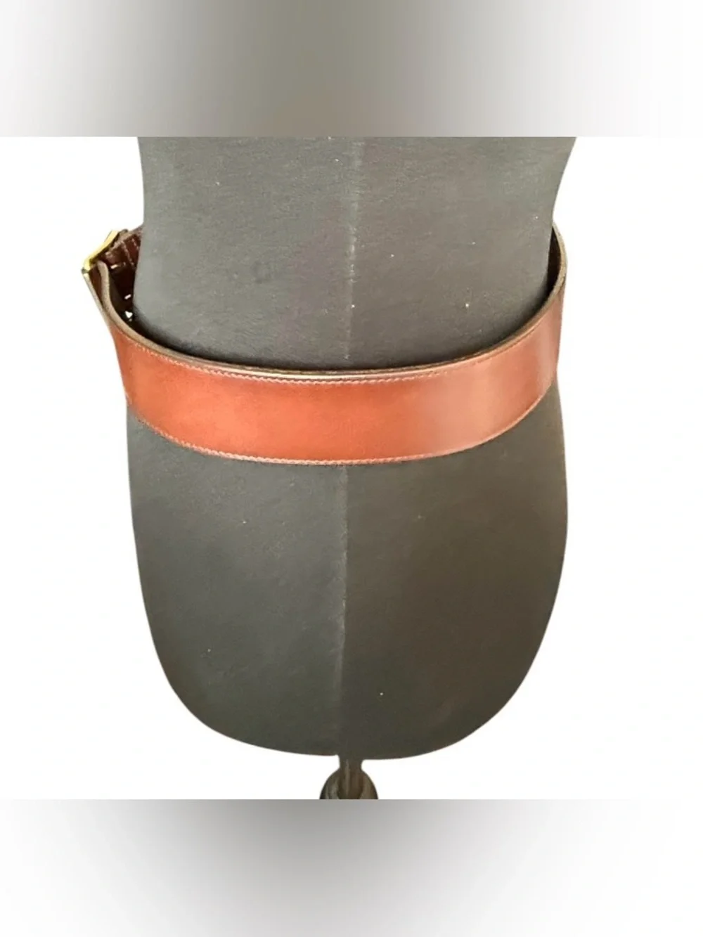 Saint Laurent Dark Brown Wide Leather Belt Size 85cm (Medium) NWOT